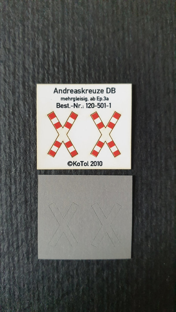Andreaskreuz DB mehrgleisig/unbeschrankt Spur TT 1:120